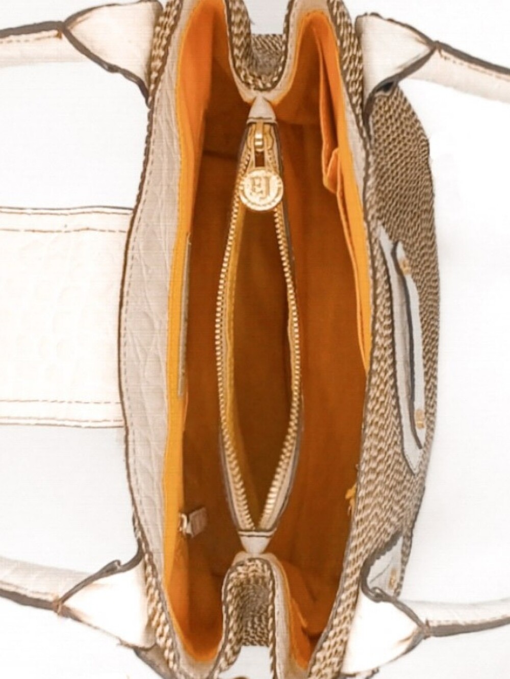 New Squishee® Tote By Designer Eric Javits Leather HandBag - Picture 6 of 7